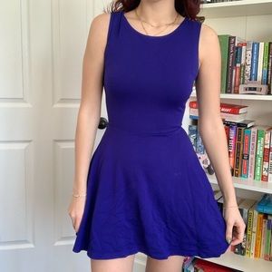 Skater style circle dress with cutout back
